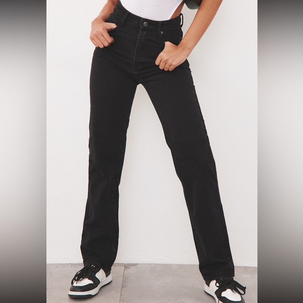 PrettyLittleThing Black Denim Pants
